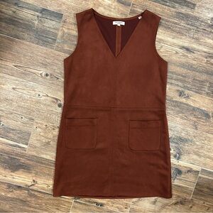 Max Studio London Suede-Look Shift Dress – Size S | Y2K / 2000s